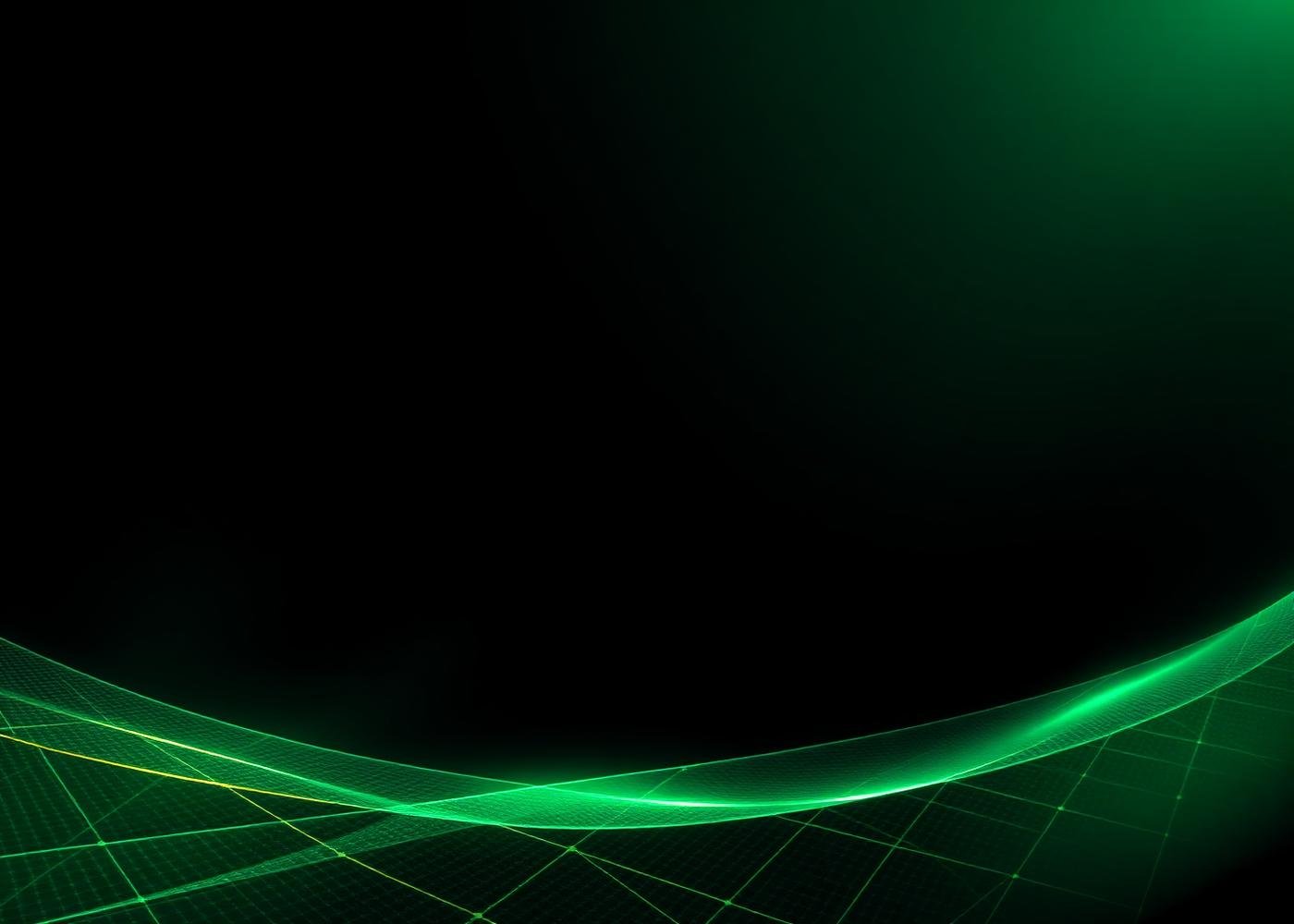Malha digital em tons de esmeralda representando infraestrutura tecnológica